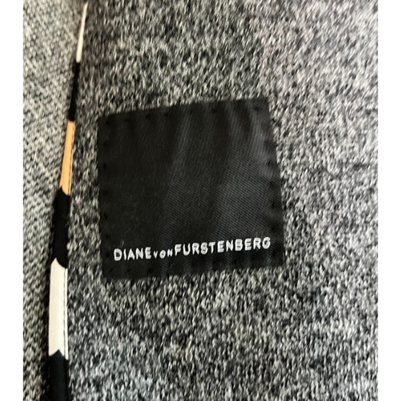 DVF Gray Wool Knit Coat - Picture 6 of 6